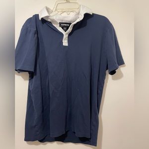A regular navy polo from express in a small